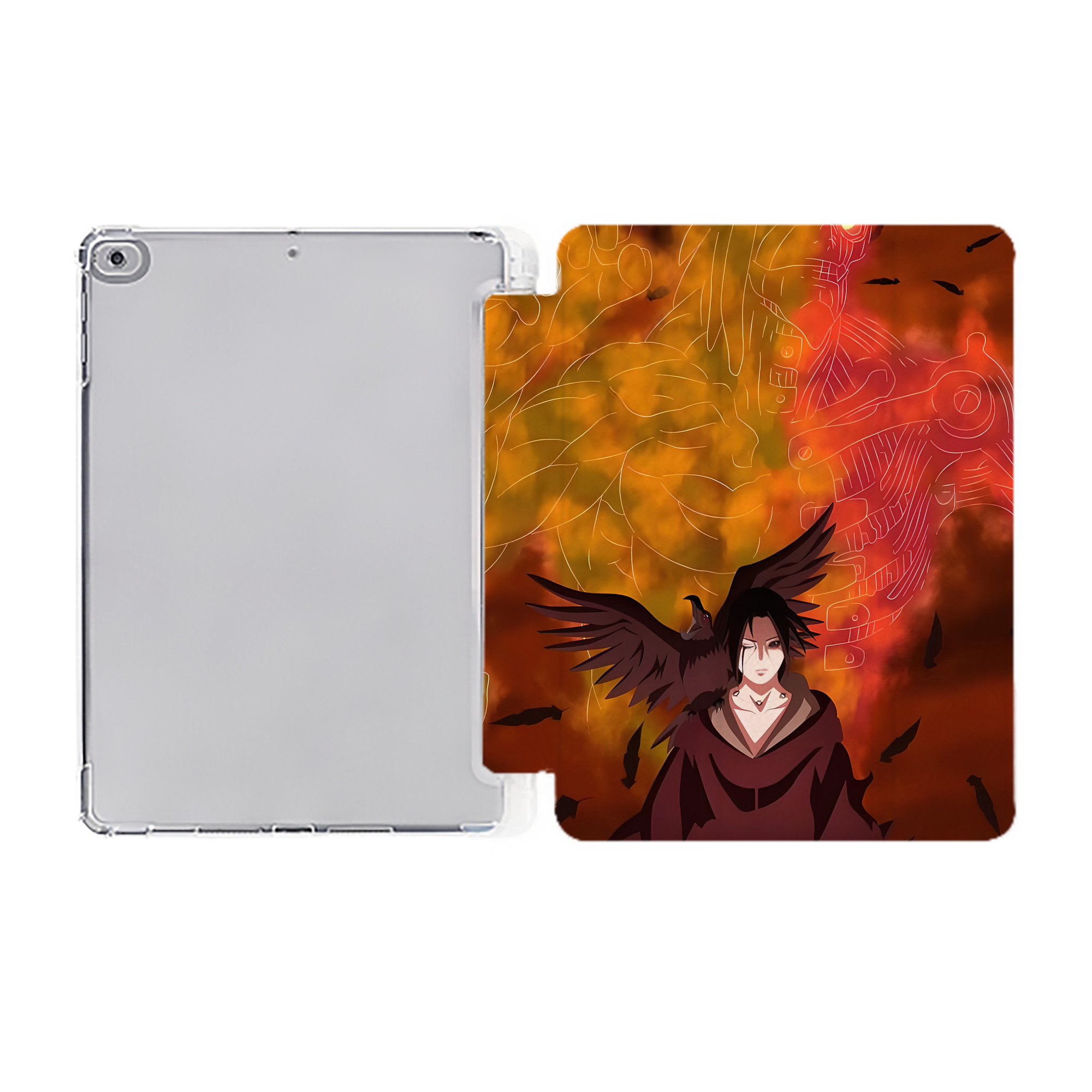 NARUTO -ナルト- NARUTO -ナルト- 疾風伝 IPad ケース ペン収納付き 三つ折りスタンド PUレザー×シリコン 対応機種9.5/10.5/10.9インチ